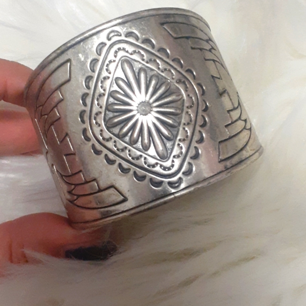 Silver Plated Bohemian Cuff Bracelet